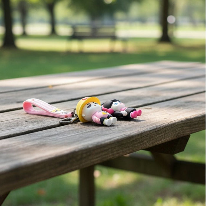 Wonderland Kawaii style ( set of 2) Cartoon Couple Keychains Keyrings for Bags & Keys
