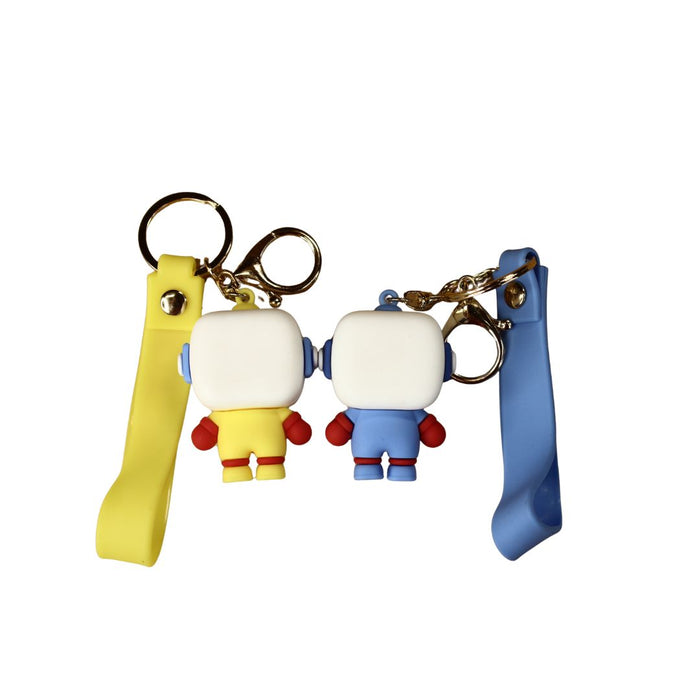 Wonderland Kawaii style ( set of 2)   Knightbot Keychains set of 2 with Holder Accessories, Backpack Car Key Chain for Boy Girl