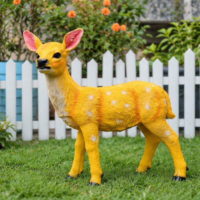Real looking resin Sika Deer (Light Brown) |Outdoor Garden Décor