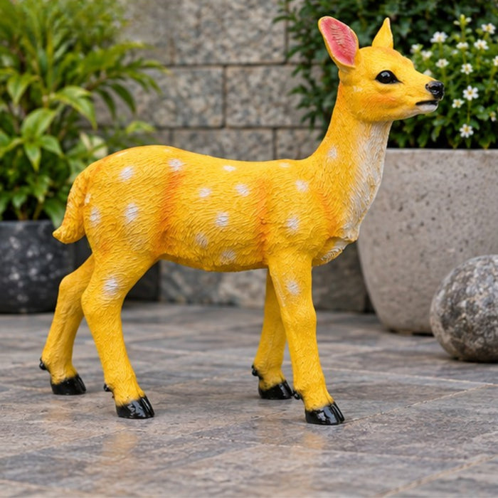 Real looking resin Sika Deer (Light Brown) |Outdoor Garden Décor
