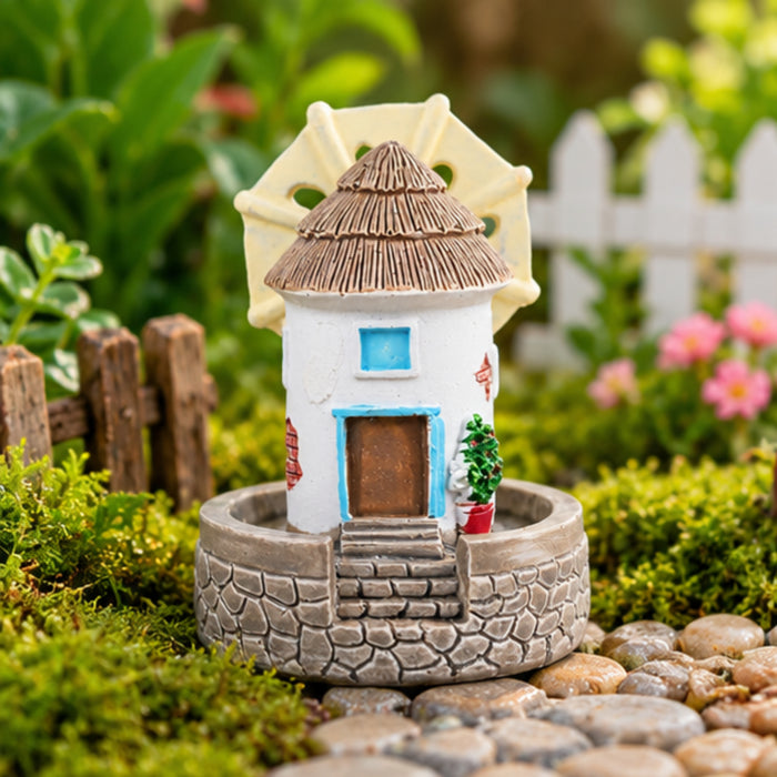 Wonderland Miniature Resin Windmill |Garden Miniatures| Doll House Accessories| Miniature For Home & Garden Decor