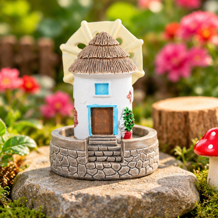 Wonderland Miniature Resin Windmill |Garden Miniatures| Doll House Accessories| Miniature For Home & Garden Decor