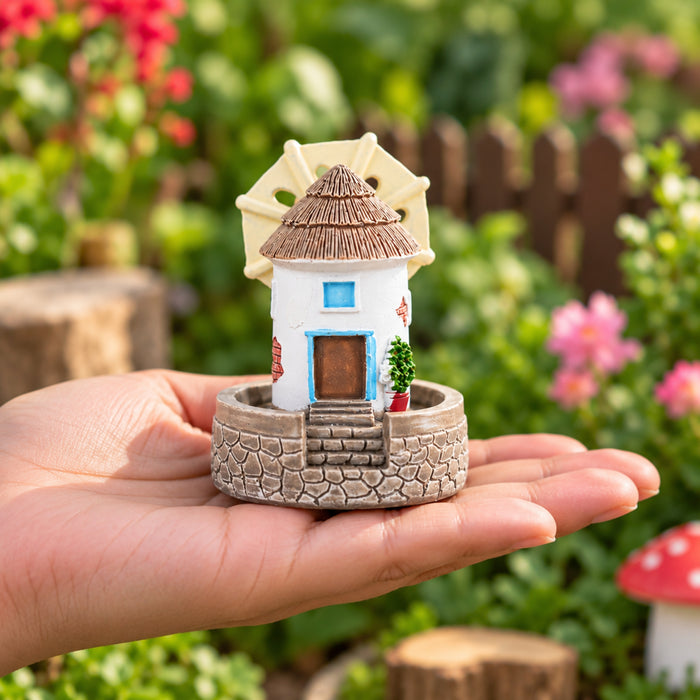 Wonderland Miniature Resin Windmill |Garden Miniatures| Doll House Accessories| Miniature For Home & Garden Decor