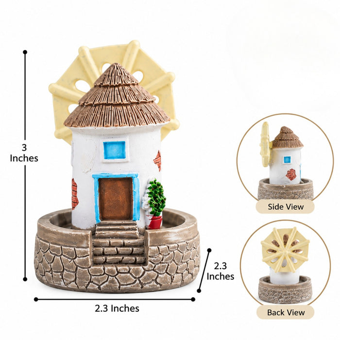 Wonderland Miniature Resin Windmill |Garden Miniatures| Doll House Accessories| Miniature For Home & Garden Decor