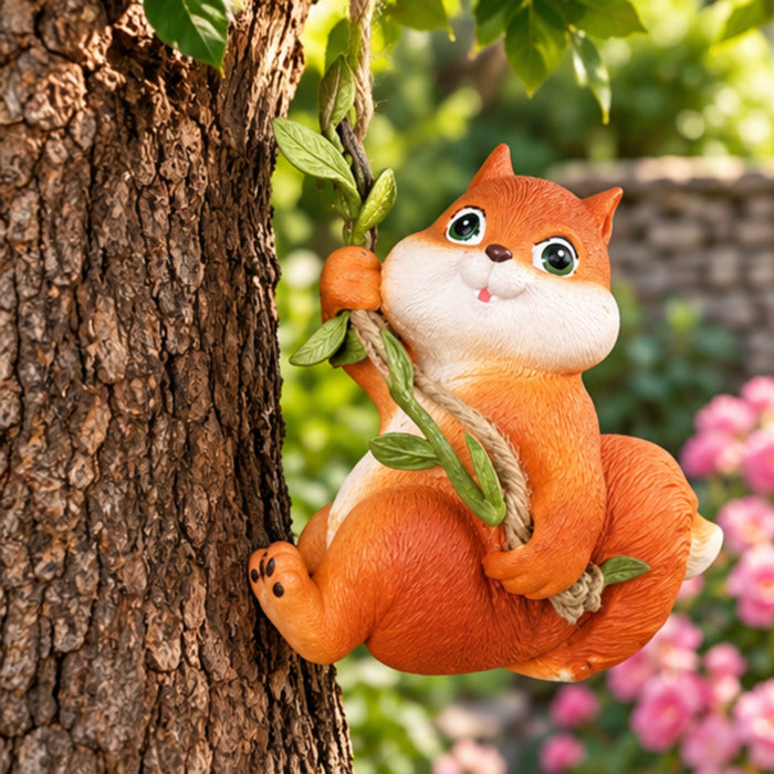 Cute Mini Hanging Squirrel Garden Statue
