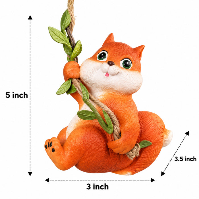 Cute Mini Hanging Squirrel Garden Statue