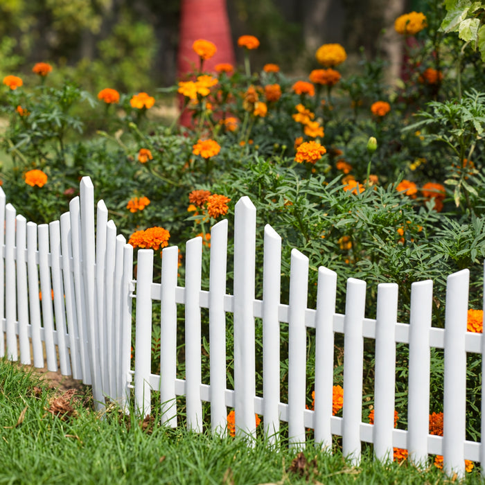 4Pcs Outdoor Garden Fence Border| 1.7 feet Garden Edging Fence | 6.9 feet Coverage