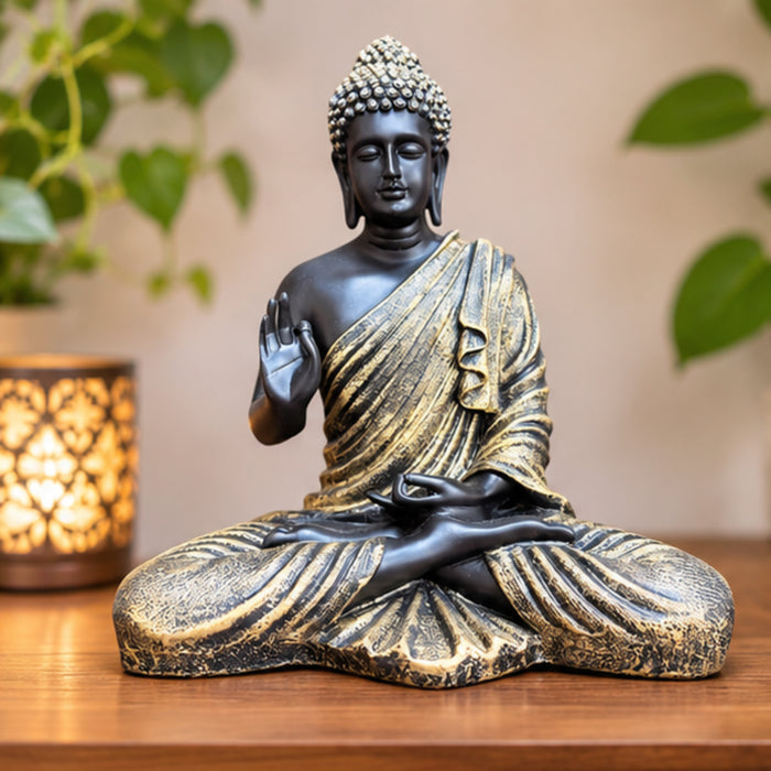 Resin Meditating Buddha Figurine