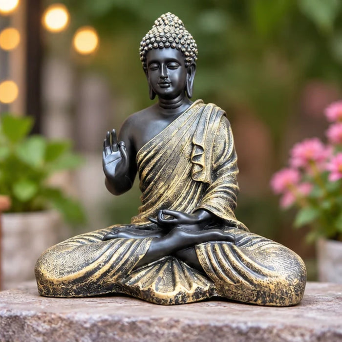 Resin Meditating Buddha Figurine