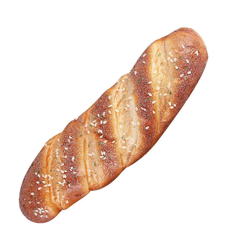 Wonderland Realistic Artificial Loaf – Faux Bread Prop with Sesame Seeds & Herbs for Home Staging, Kitchen Decor, and Photography Props- 9x2.5x1 inch