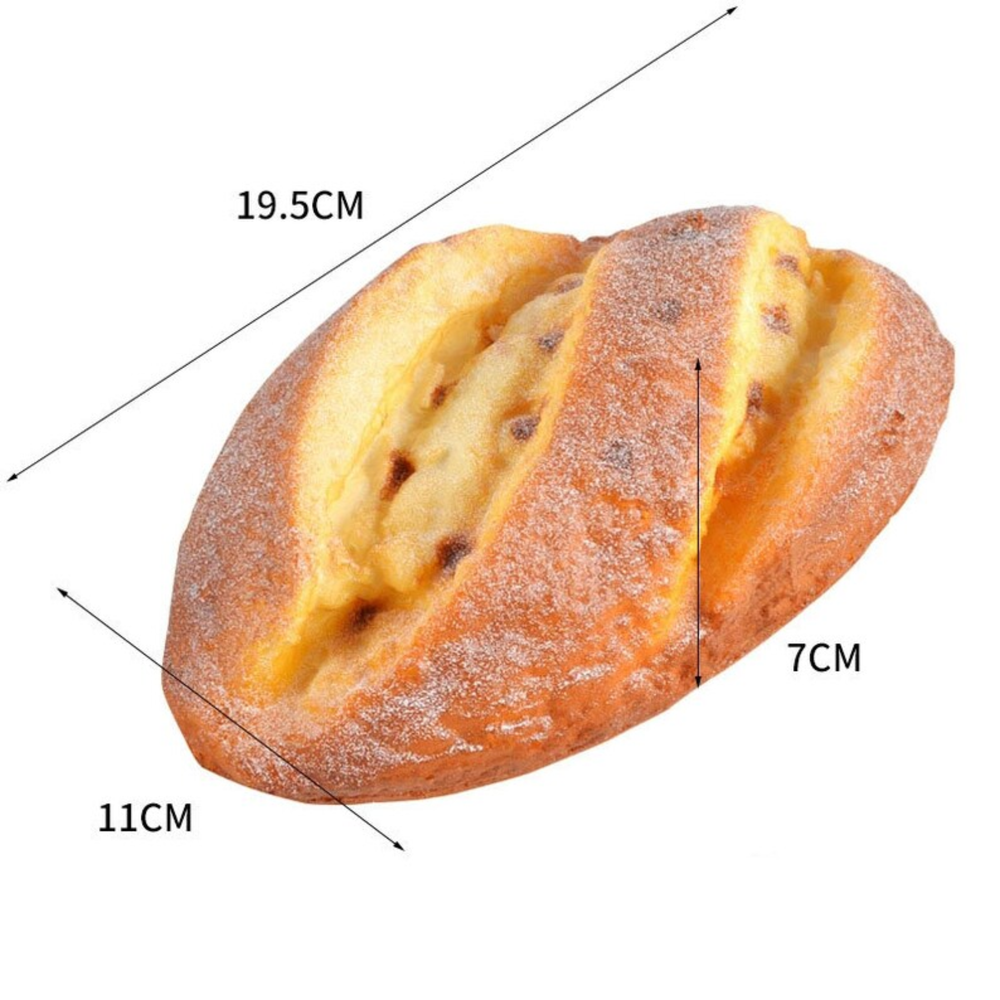 Wonderland Pack of4 Realistic Artificial French Bread Loaf – Faux Golden Crust Petit Pain Prop for Home Decor, Bakery Displays, and Photography Staging-8x4.5x3 inch