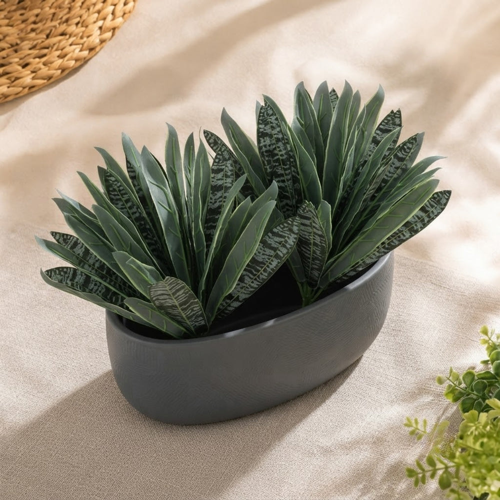 ( Set of 2) Artificial Leaves for pots and planters ( Indoor and Outdoor)