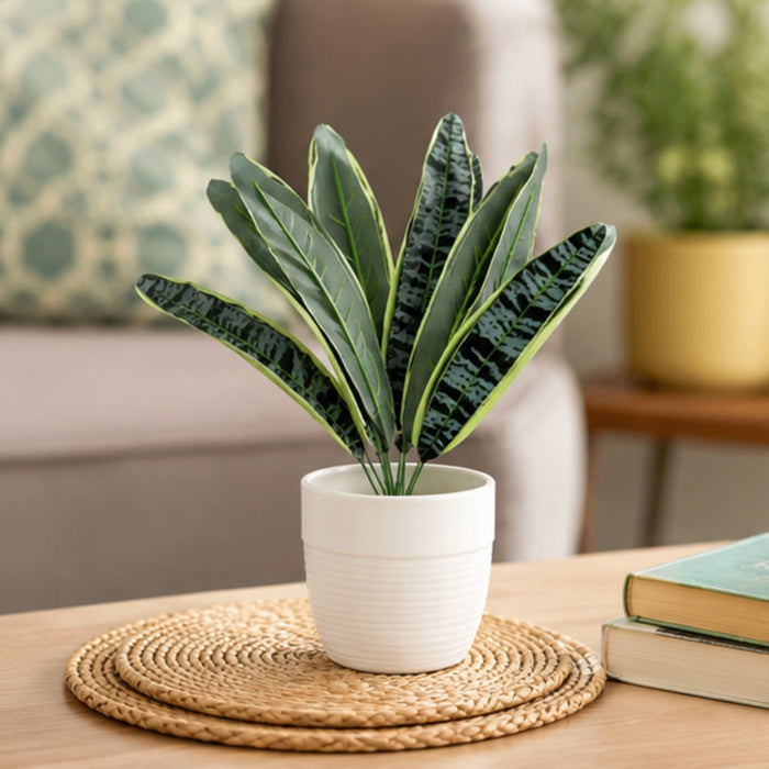 ( Set of 2) Artificial Leaves for pots and planters ( Indoor and Outdoor)
