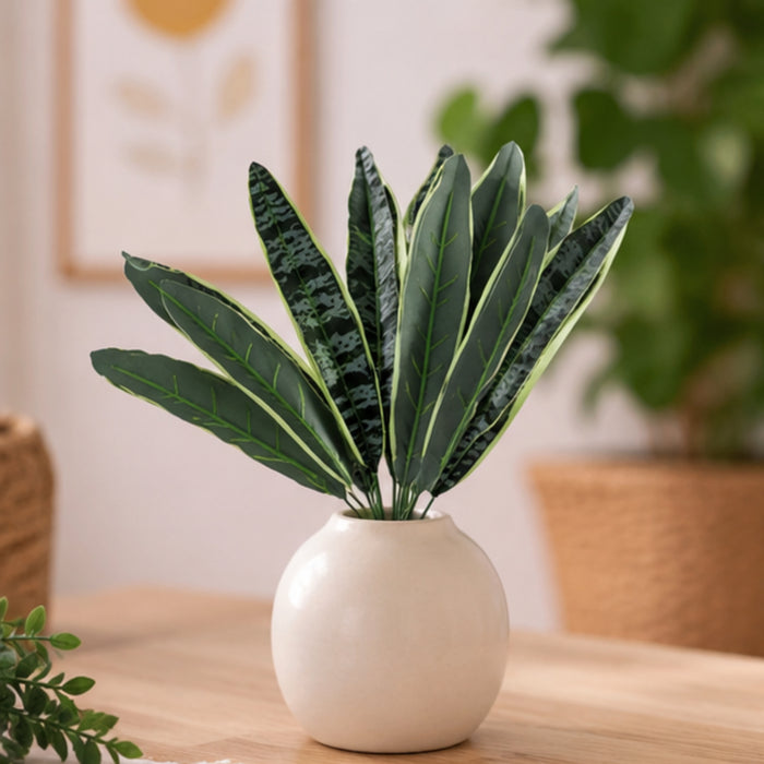 ( Set of 2) Artificial Leaves for pots and planters ( Indoor and Outdoor)