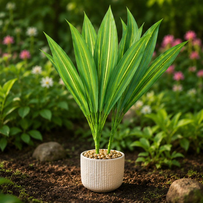 Artificial Green Dracaena Leaf Branch Set of 2