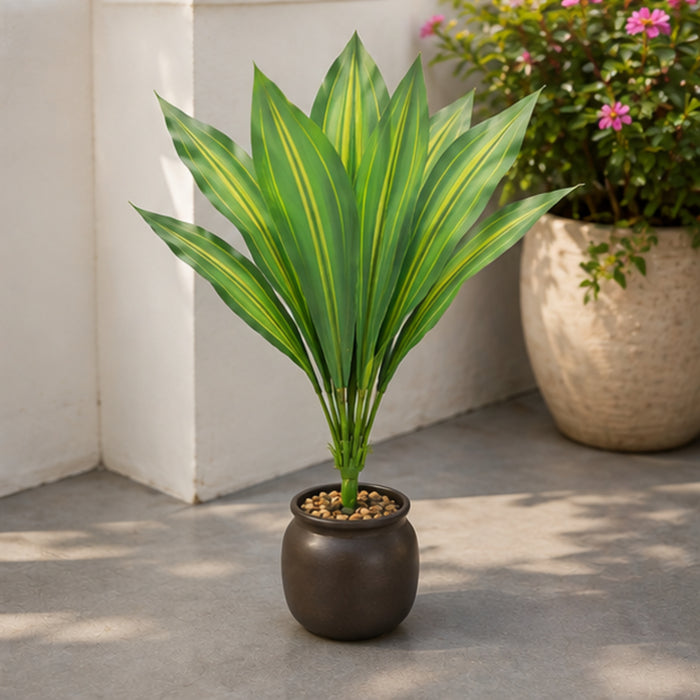 Artificial Green Dracaena Leaf Branch Set of 2