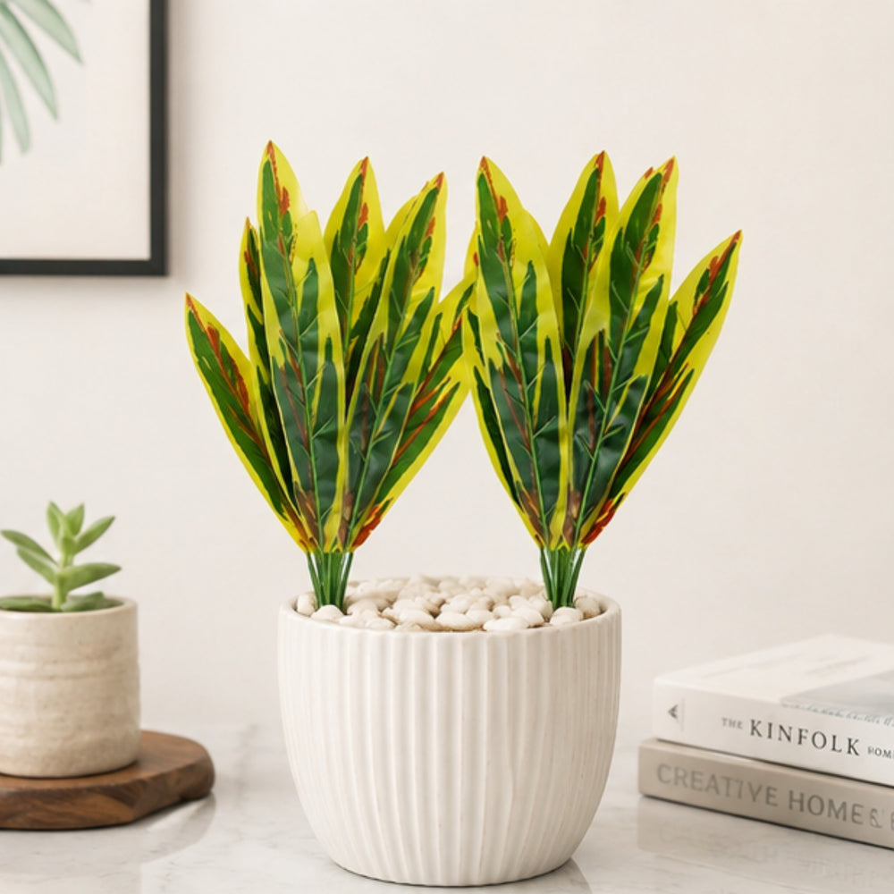 Set of 2 Artificial Snake Plants - Pots Not Included