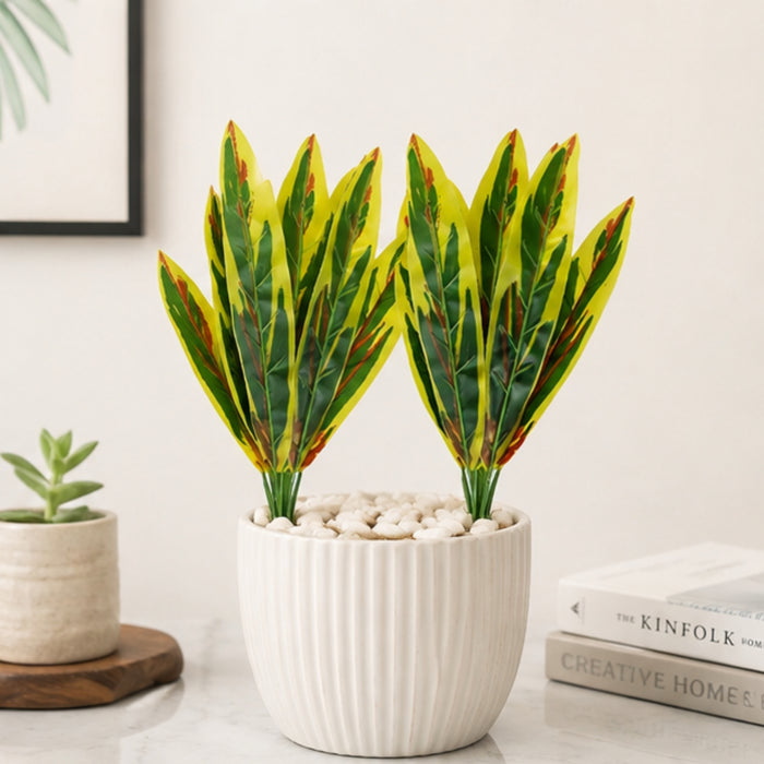 Set of 2 Artificial Snake Plants - Pots Not Included