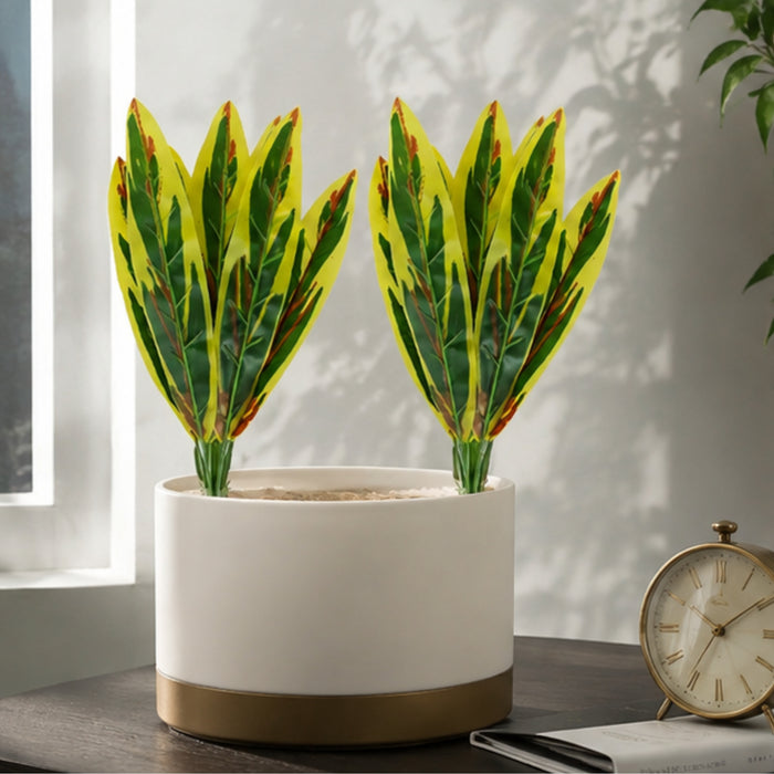 Set of 2 Artificial Snake Plants - Pots Not Included