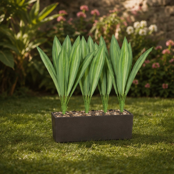 Artificial Green Dracaena Leaf Branch Set of 4