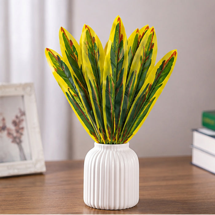 Set of 4 Artificial Snake Plant Stems (Pot Not Included)