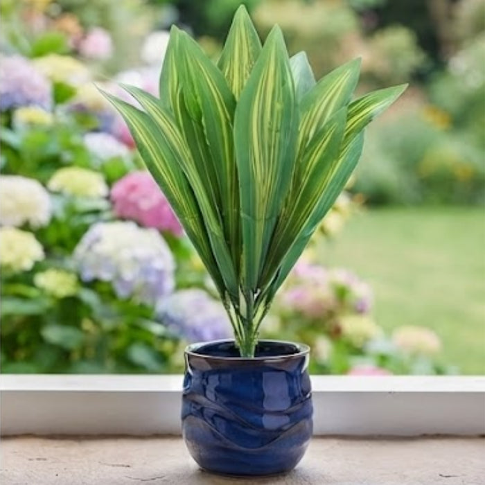 Artificial Green Dracaena Leaf Branch Set of 2