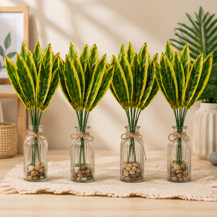 Set of 4 Artificial Snake Plant Stems (Pot Not Included)
