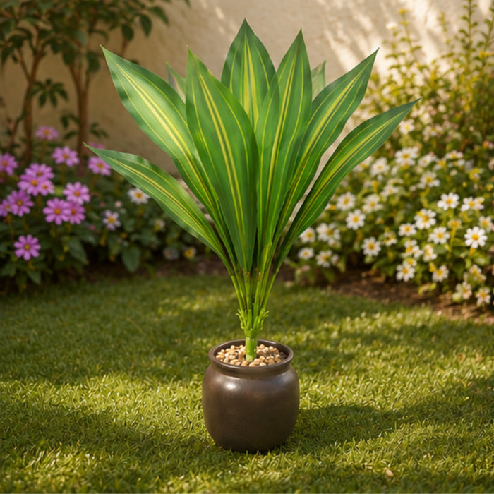 Artificial Green Dracaena Leaf Branch Set of 2