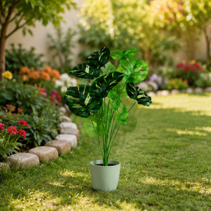 Artificial Plants - Green Bush for Home Decor Without Pot