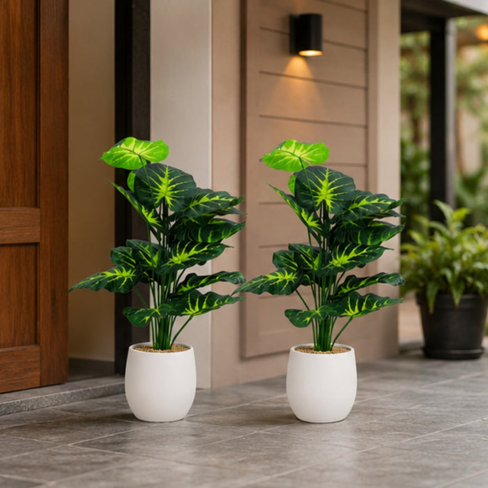 Set of 2 Artificial Pothos Bush Bundles without pot (Pot not included)