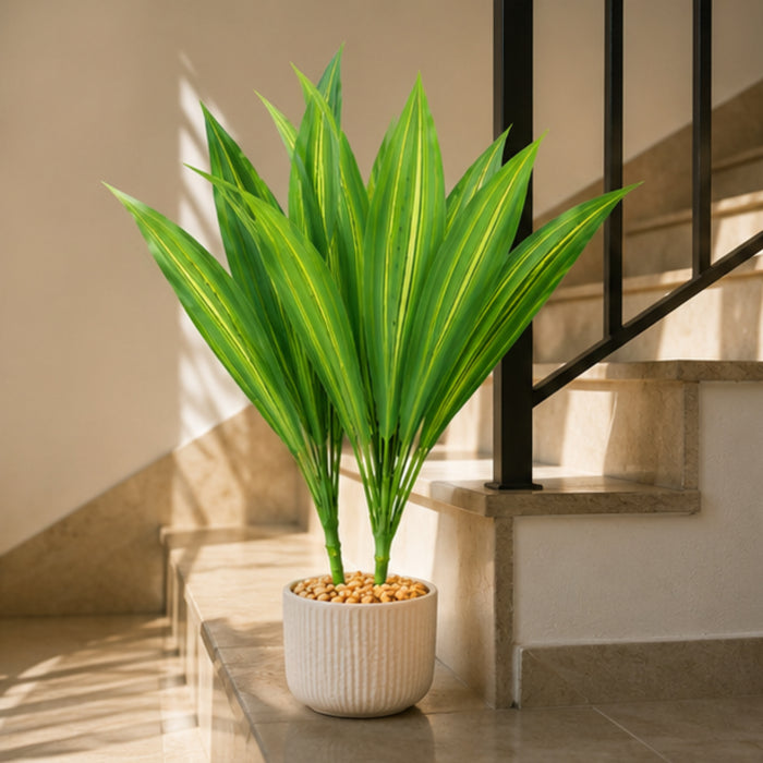 Artificial Green Dracaena Leaf Branch Set of 2