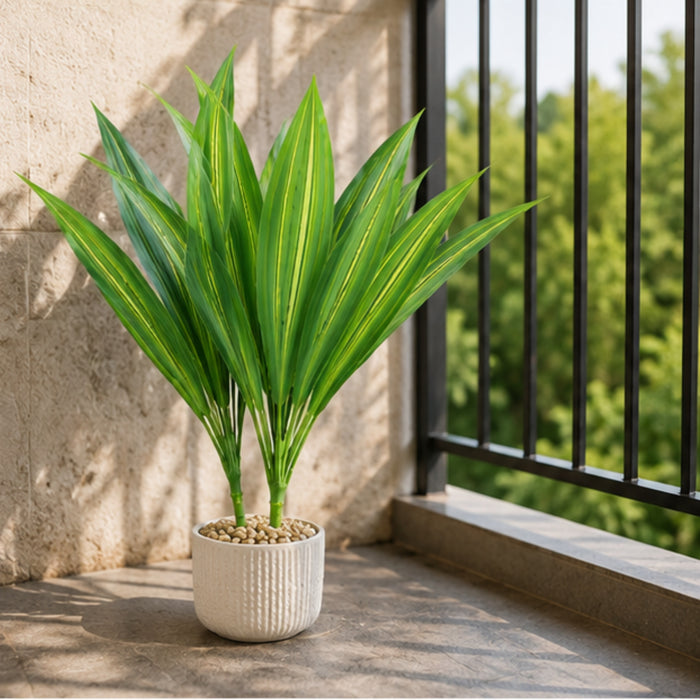 Artificial Green Dracaena Leaf Branch Set of 2
