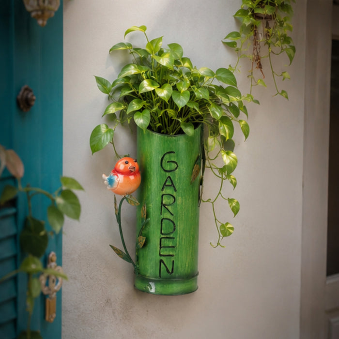 Metal Garden Planter/Holder for Balcony and Garden Decoration (Green)