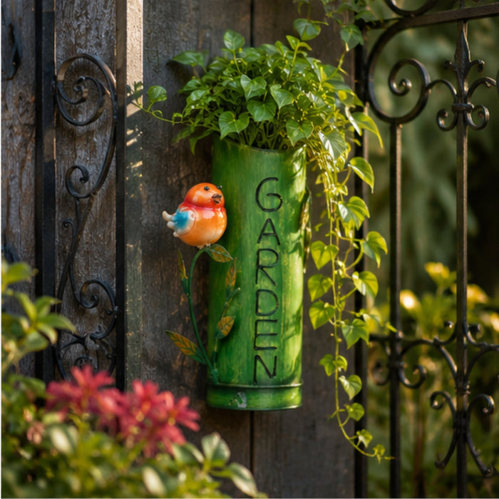 Metal Garden Planter/Holder for Balcony and Garden Decoration (Green)