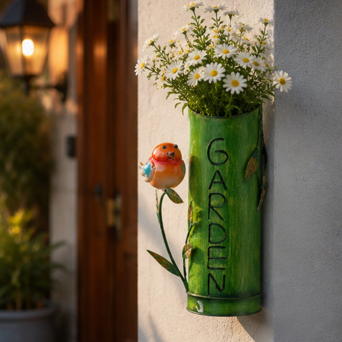 Metal Garden Planter/Holder for Balcony and Garden Decoration (Green)