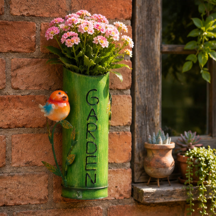 Metal Garden Planter/Holder for Balcony and Garden Decoration (Green)