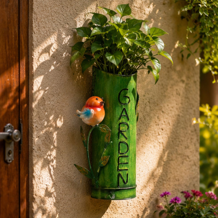 Metal Garden Planter/Holder for Balcony and Garden Decoration (Green)