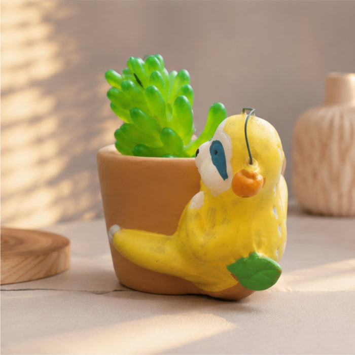 Cute Sloth Hanging/Leaning Ceramic Succulent Planter/Pot for Home Decor, Desk,