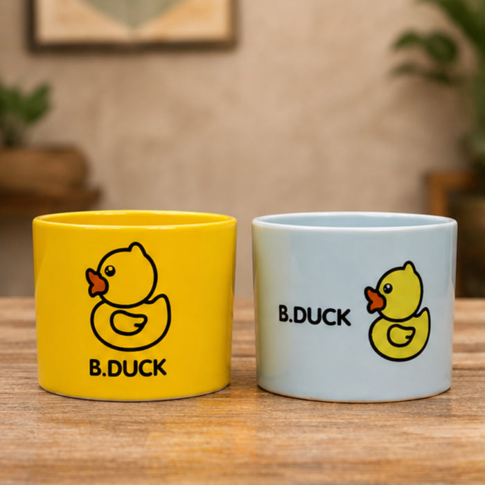 Ceramic Cute Ducks Print Pot For Garden Décor & Home décor -02