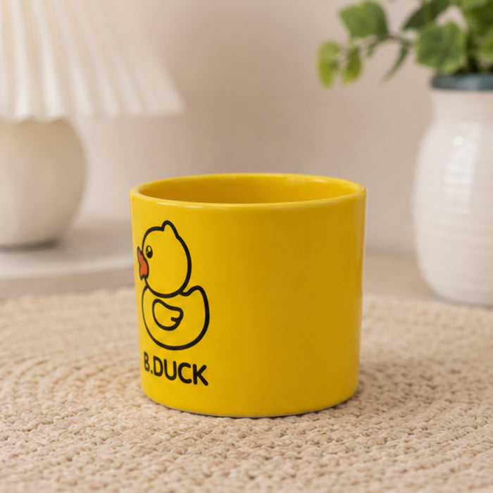 Ceramic Cute Ducks Print Pot For Garden Décor & Home décor -02
