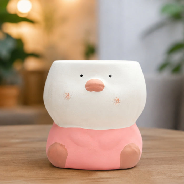 Imported Ceramic Duck Planter (Peach) |