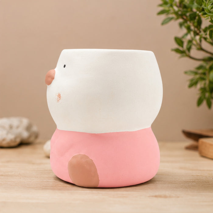 Imported Ceramic Duck Planter (Peach) |
