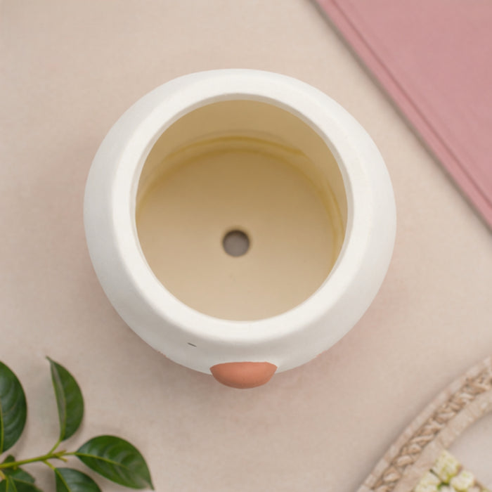 Imported Ceramic Duck Planter (Peach) |