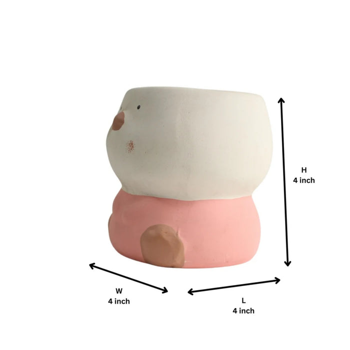 Imported Ceramic Duck Planter (Peach) |