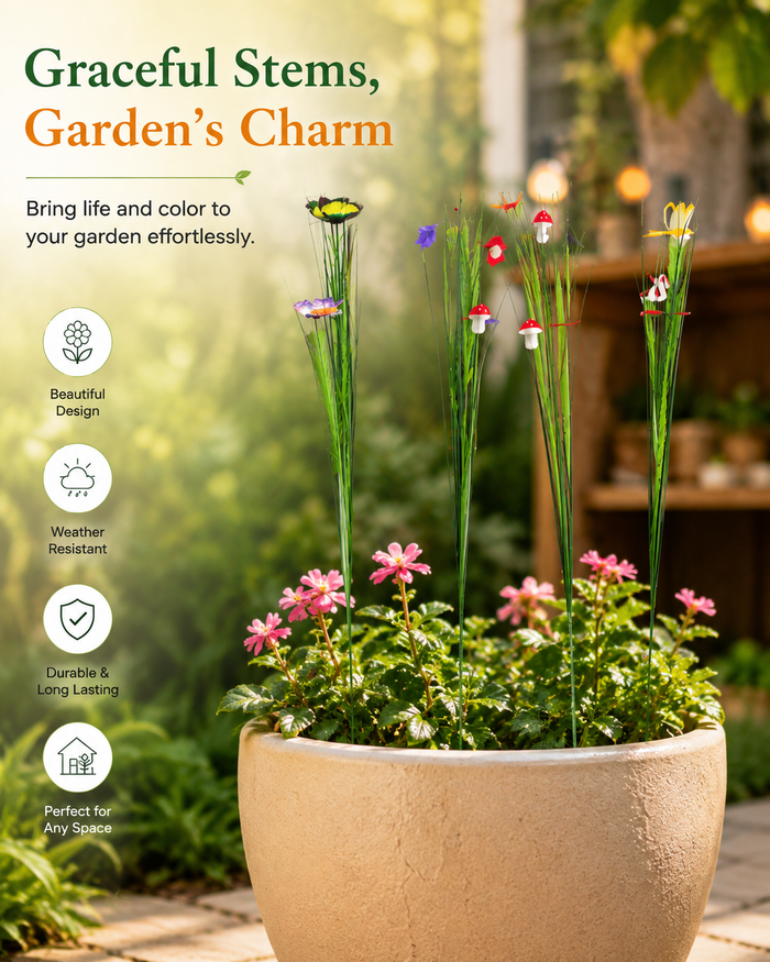 Artificial Garden Sticks butterfly ( set of 4)
