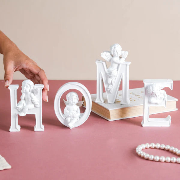 Wonderland Set of 4 piece home letters with angels