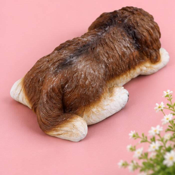 Sleeping Puppy Garden Statue