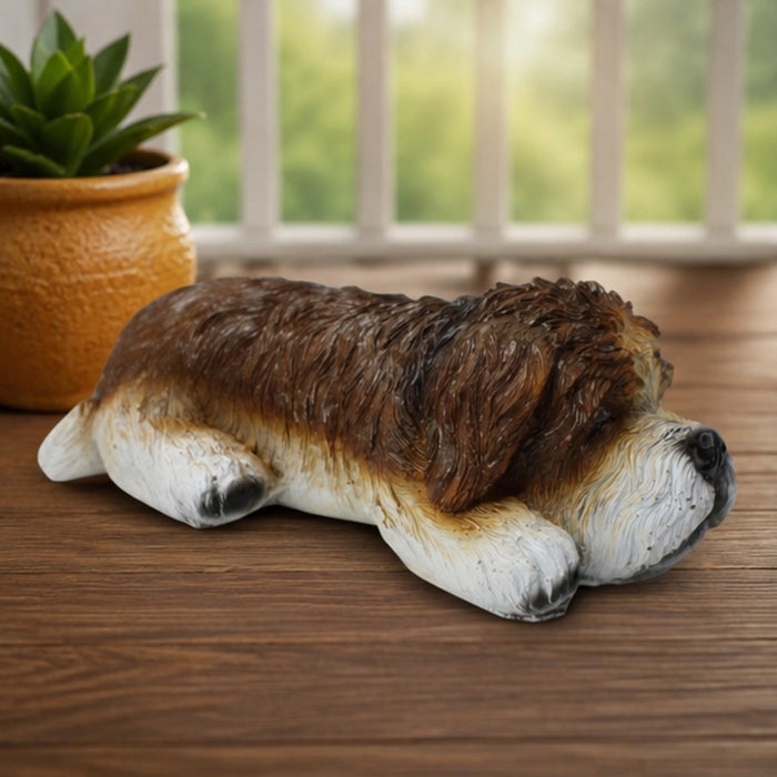Sleeping Puppy Garden Statue