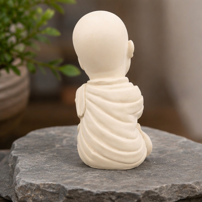 Baby Monk Sitting with Folded Hands (Buddha Statue, Monk Statue, Garden Statue, Outdoor décor, Resin décor) (Feng Shui Items, Zen Garden)