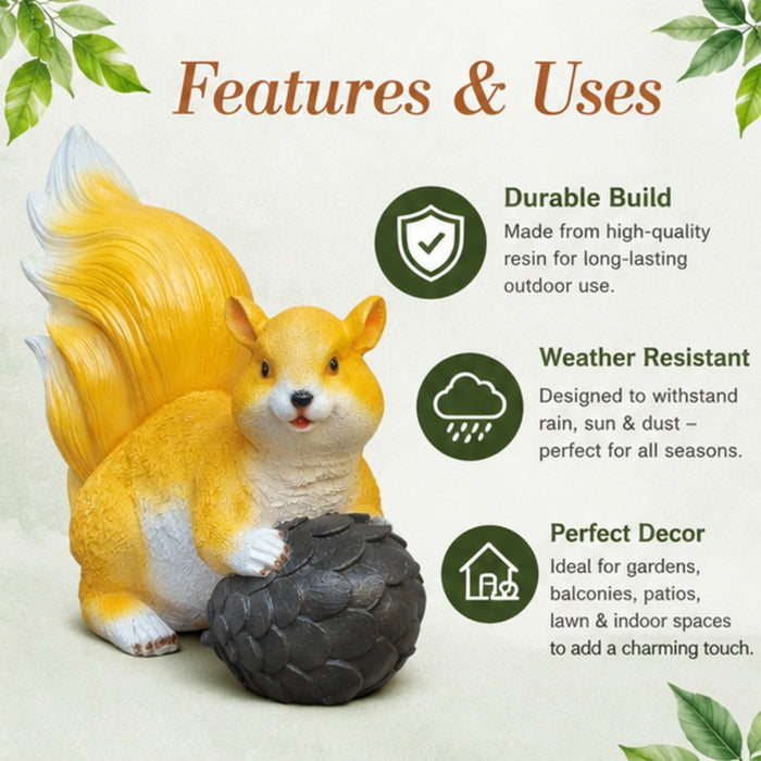 Big Sitting Squirrel for Balcony and Garden Decoration